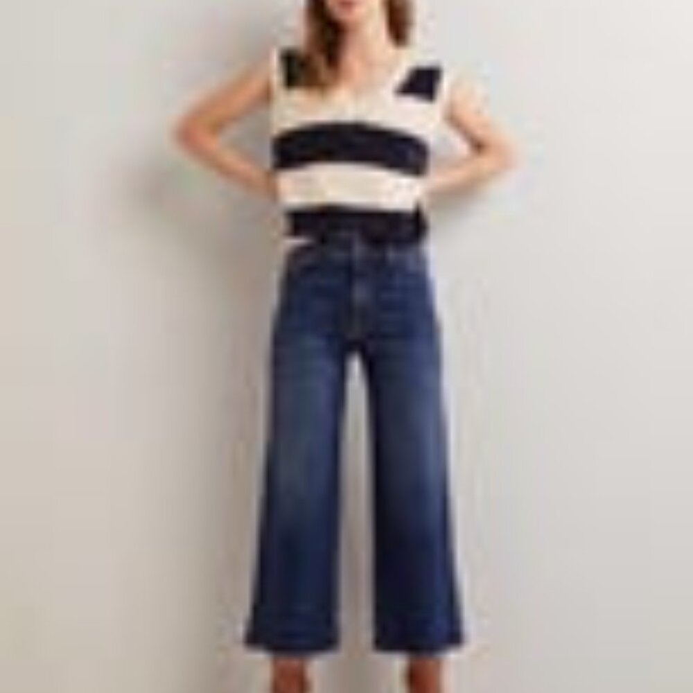Boden Blue Flare Wide Leg Jeans